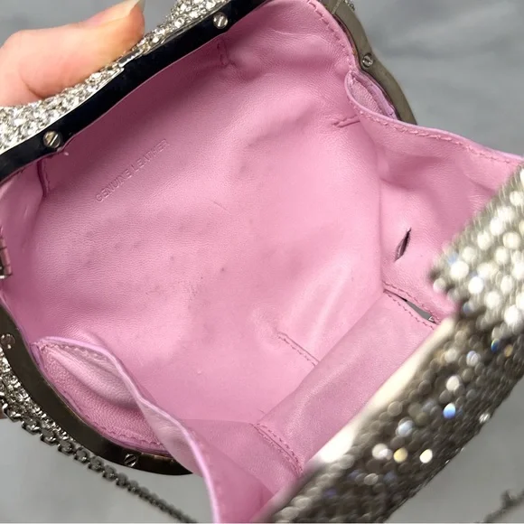 Roger Vivier Swarovski Crystal Embellished Fox Evening Clutch Purse Bag Rare Cat - Picture 10 of 16